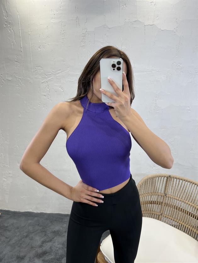 Triko Geri Başlayan Atlet - Mor