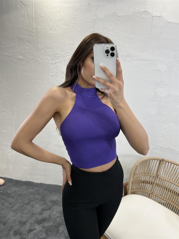 Triko Geri Başlayan Atlet - Mor