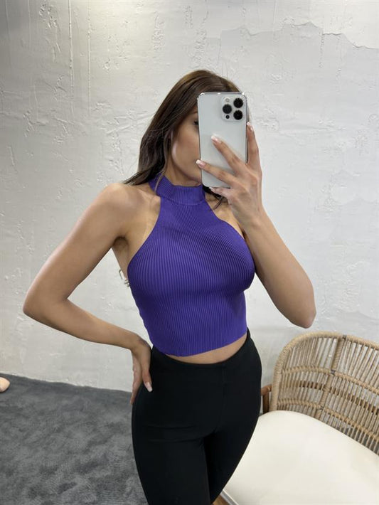 Triko Geri Başlayan Atlet - Mor